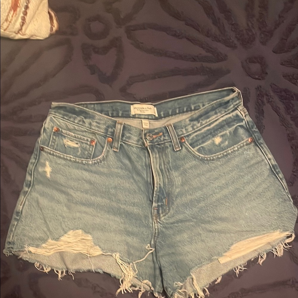 Women's Blue Denim Shorts- Abercrombie